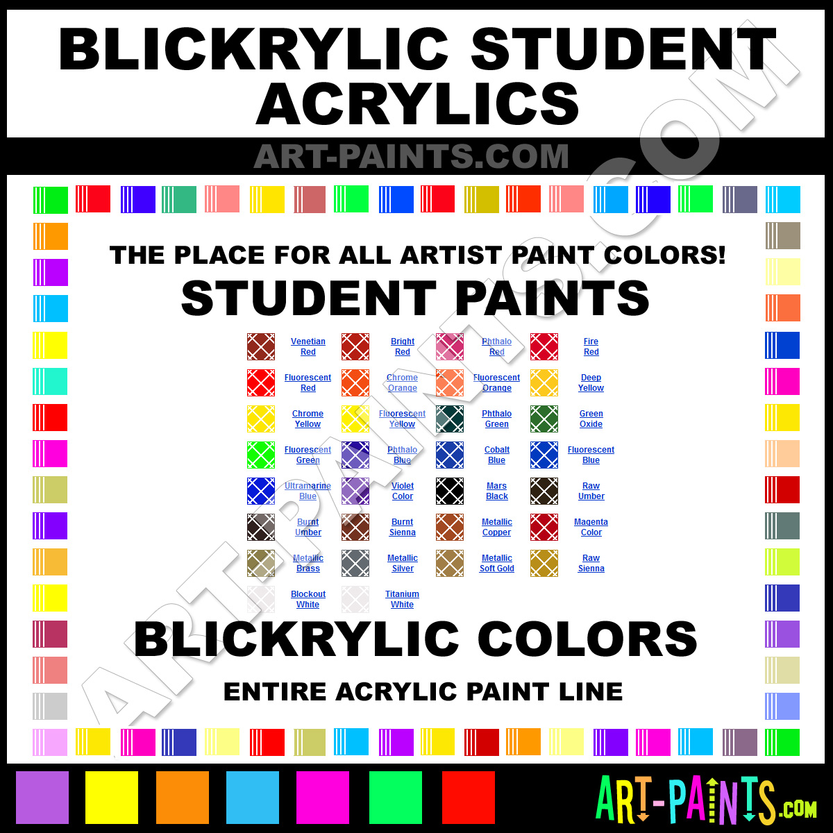 Blickrylic Student Acrylics - Chrome Yellow, Quart