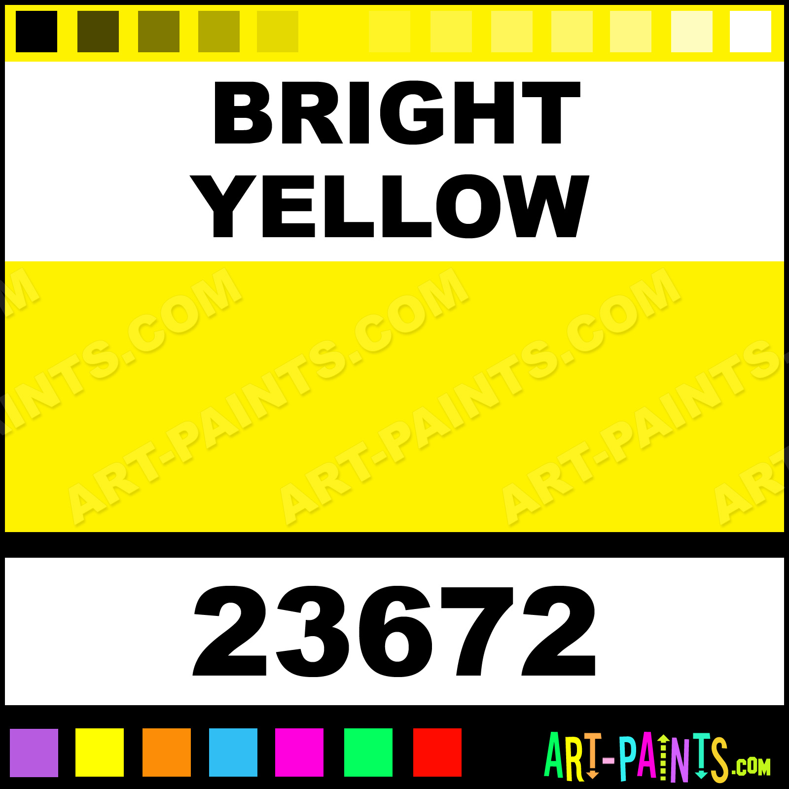Bright Yellow Artist Acrylic Paints - 23672 - Bright Yellow Paint