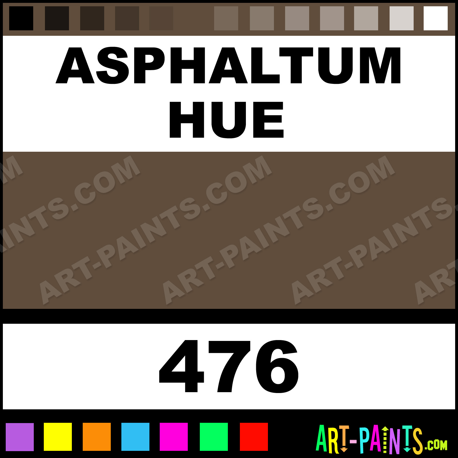 Asphaltum Plaid Acrylic Paints - 476 - Asphaltum Paint, Asphaltum Color