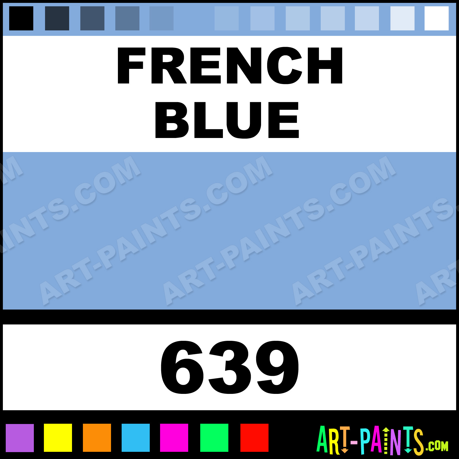 French Blue Plaid Acrylic Paints - 639 - French Blue Paint, French Blue