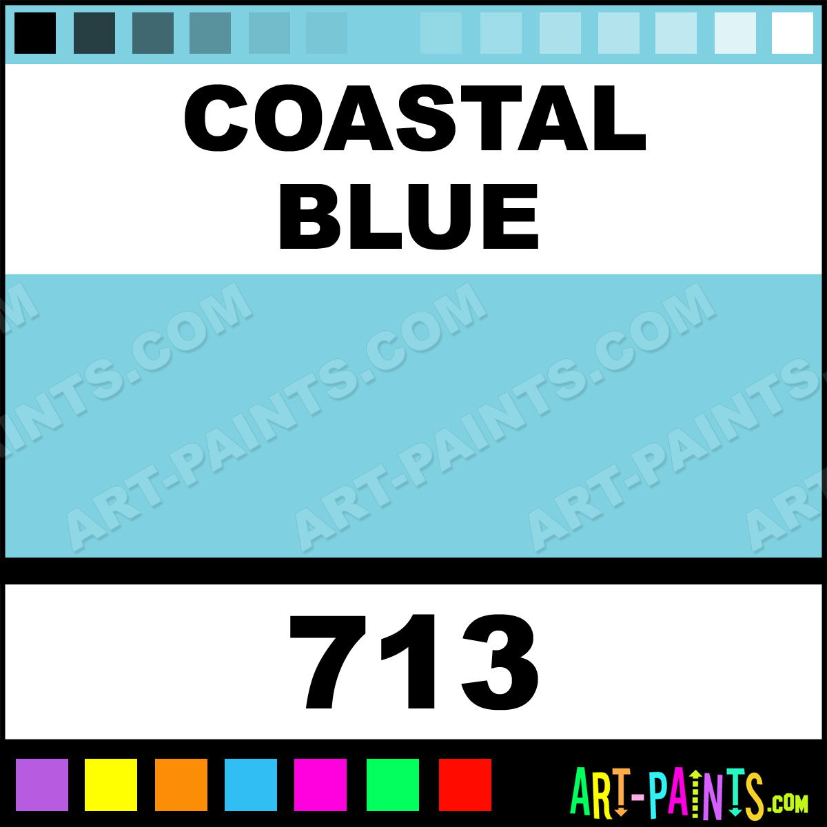 Coastal Blue Folk Art Acrylic Paints - 713 - Coastal Blue Paint