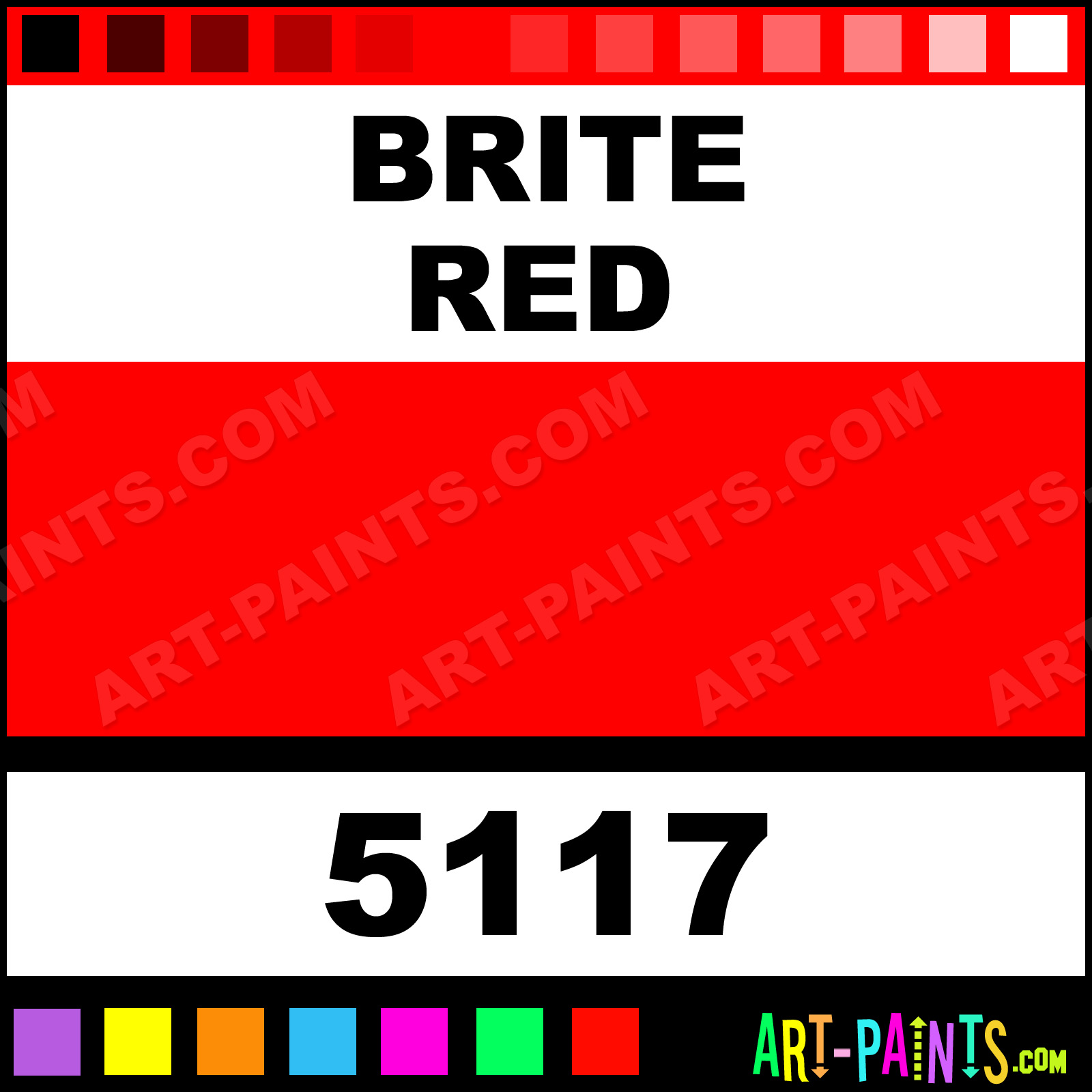 Createx Airbrush Paints Colors Transparent Brite Red 5117