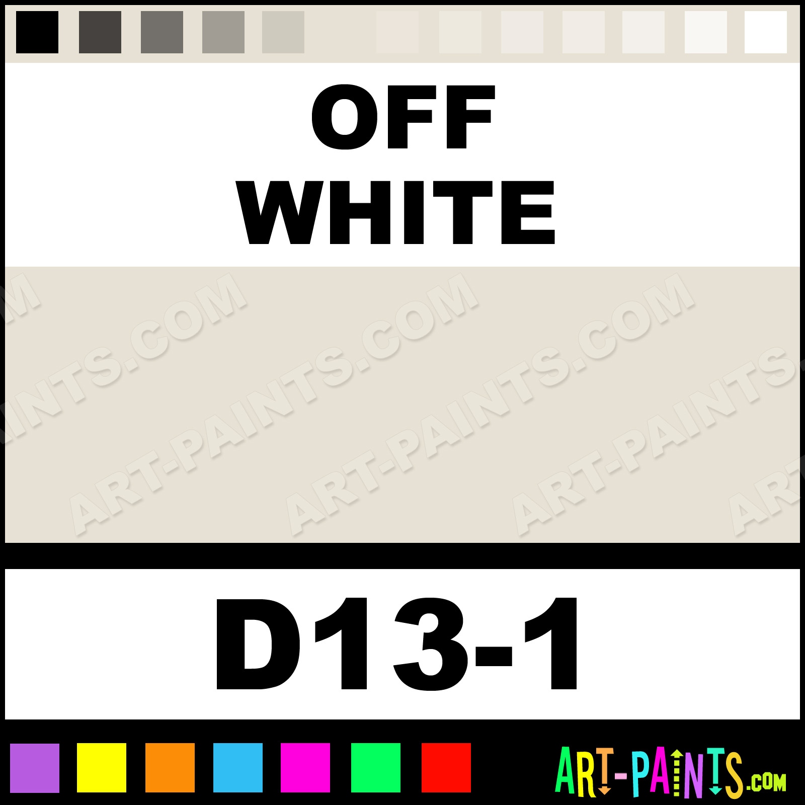 off white color chart