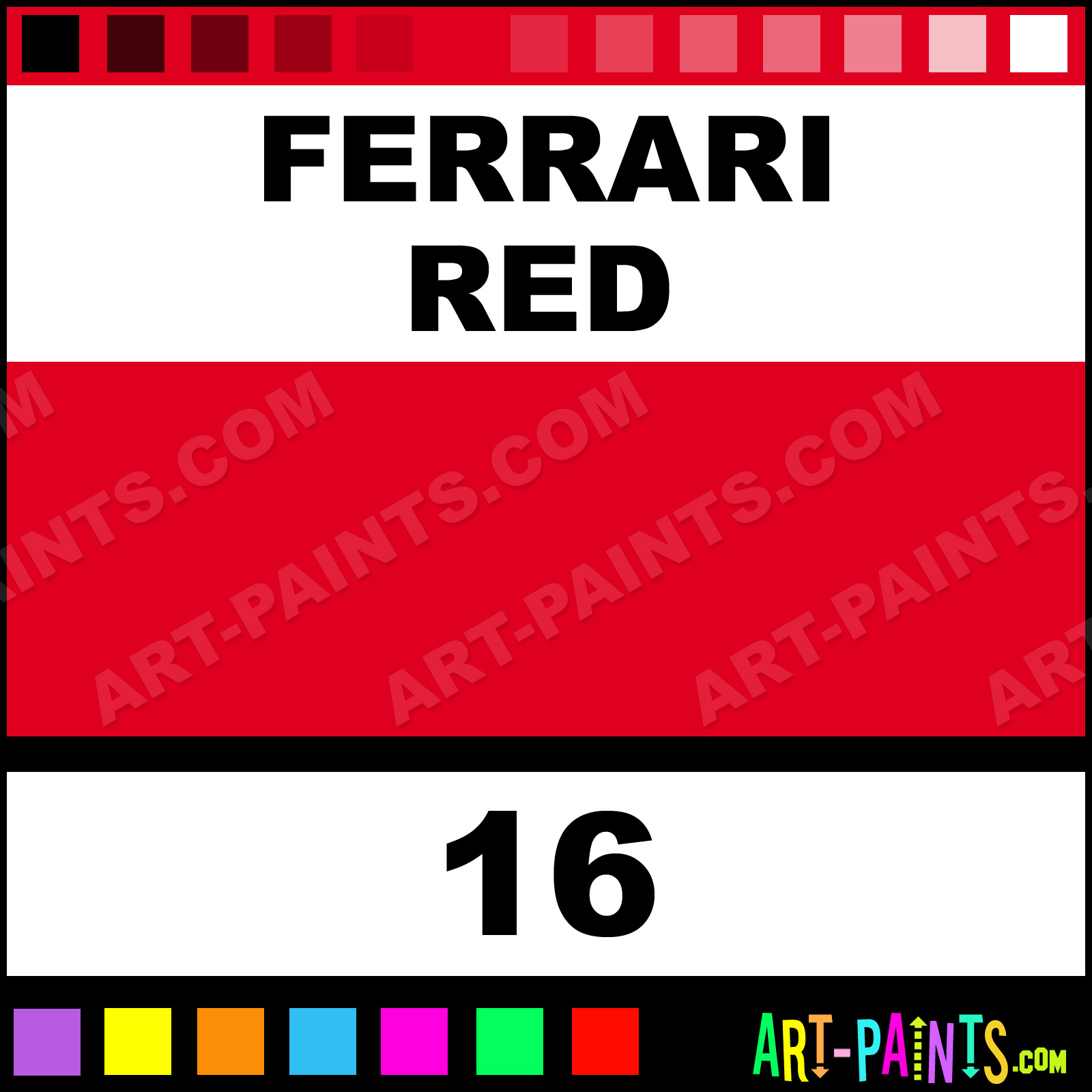 overskud Lagring Unødvendig Ferrari Red Acrylic Enamel Paints - 16 - Ferrari Red Paint, Ferrari Red  Color, Polyvine Acrylic Paint, DF001D - Art-Paints.com