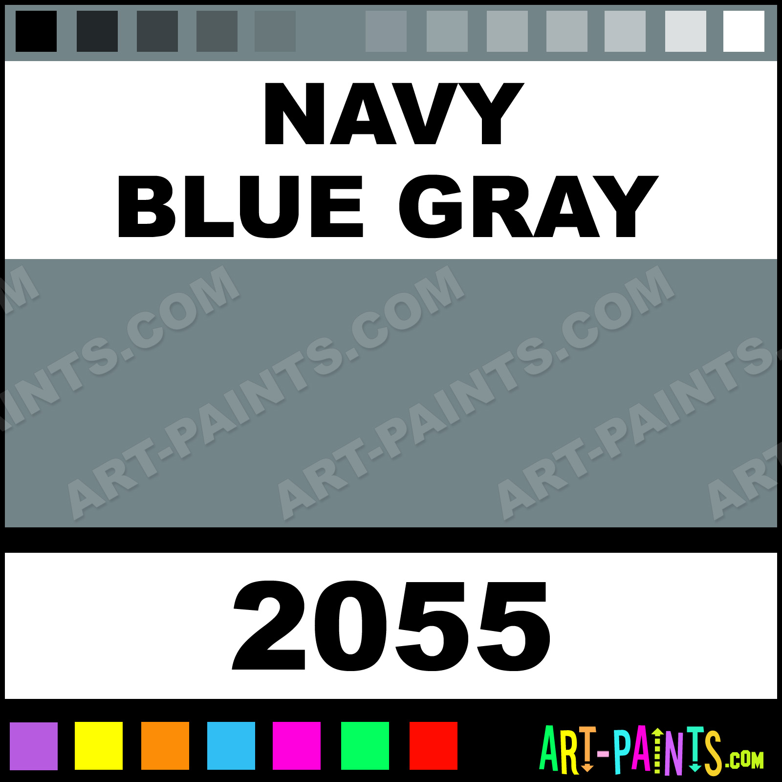 Military Paint Set Blue Box Enamel - 9 Bottle - Testors 9149