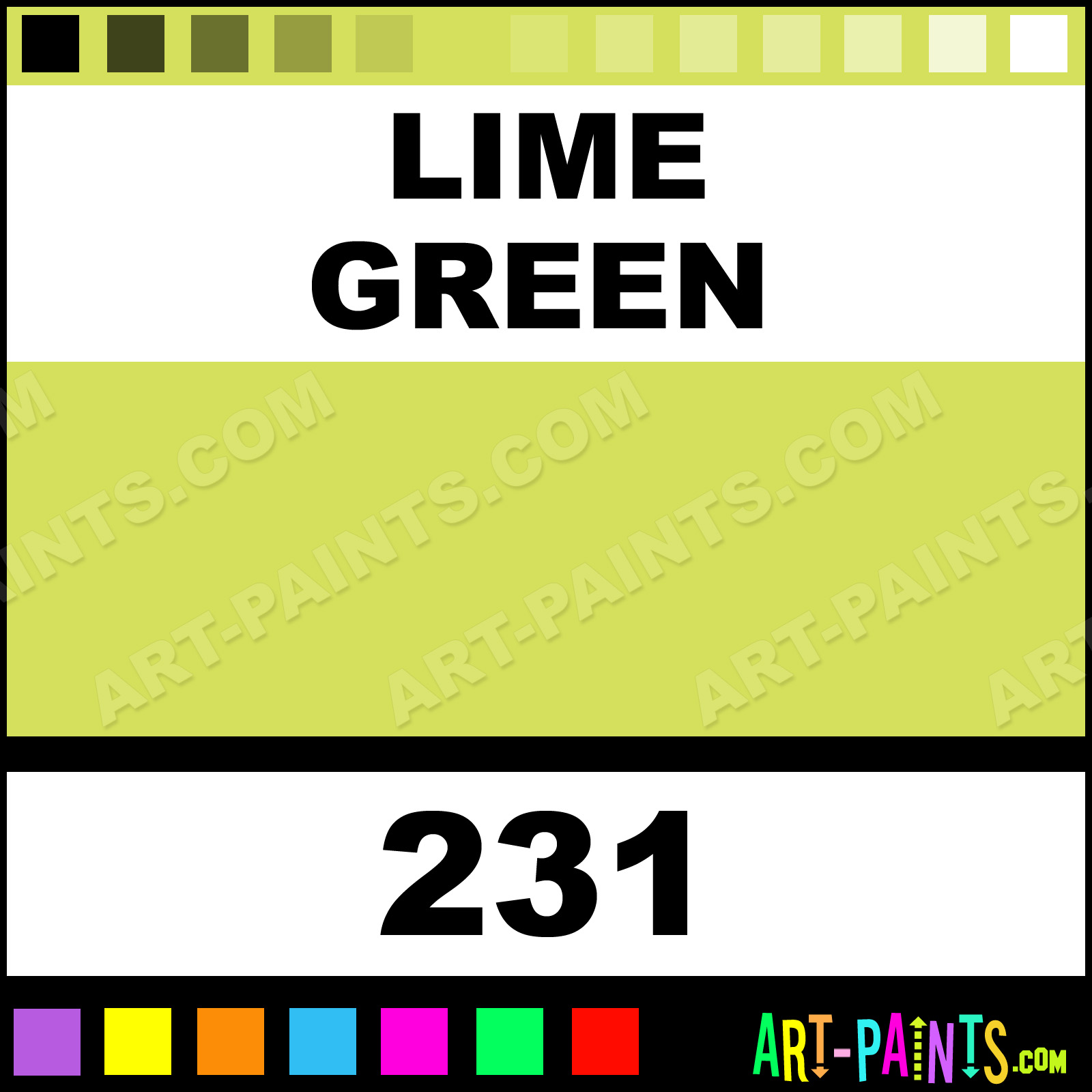 Lime Green Neopastel Pastel Paints 231 Lime Green Paint Lime Green