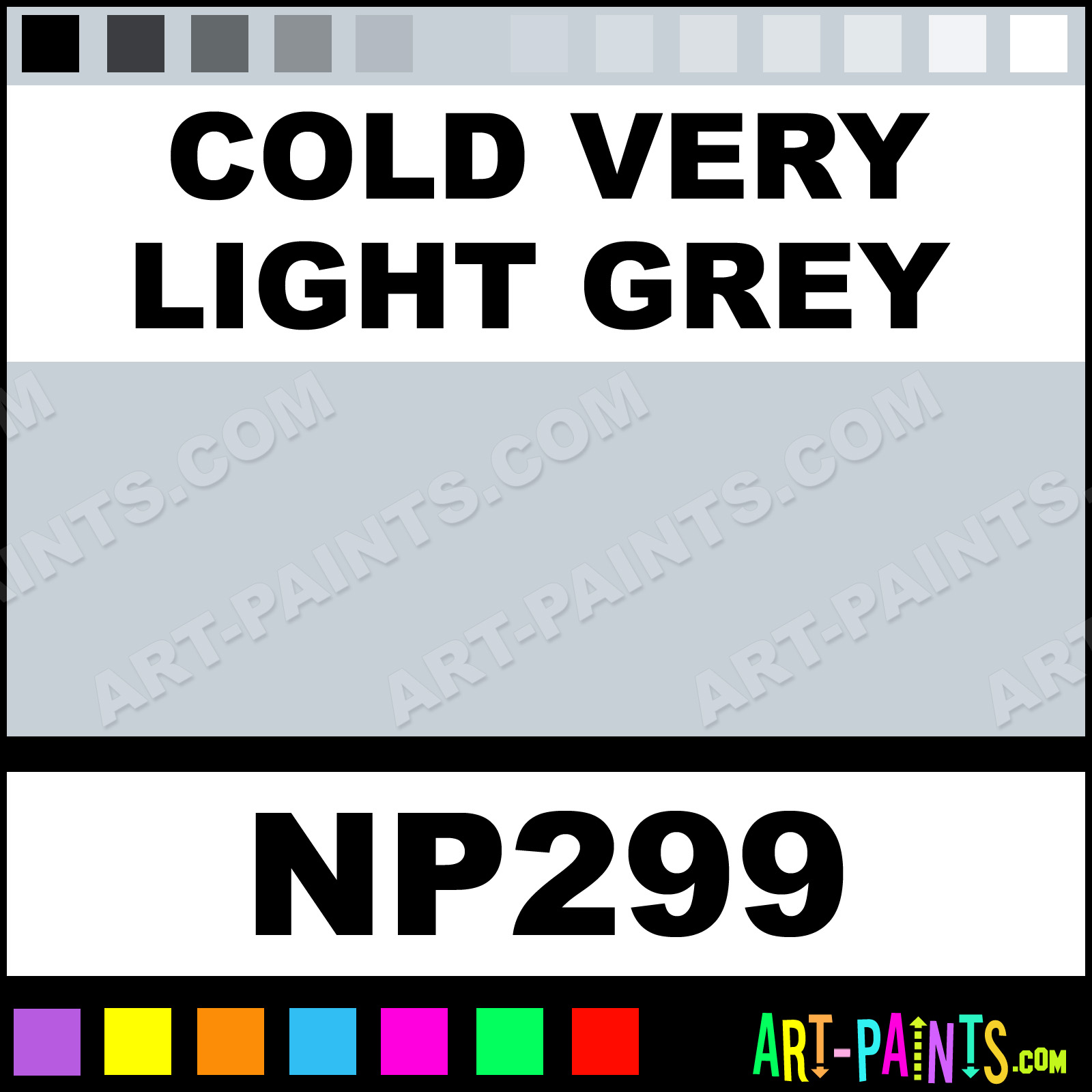 Cold Very Light Grey Nupastel 60 Set Pastel Paints - NP299 - Cold