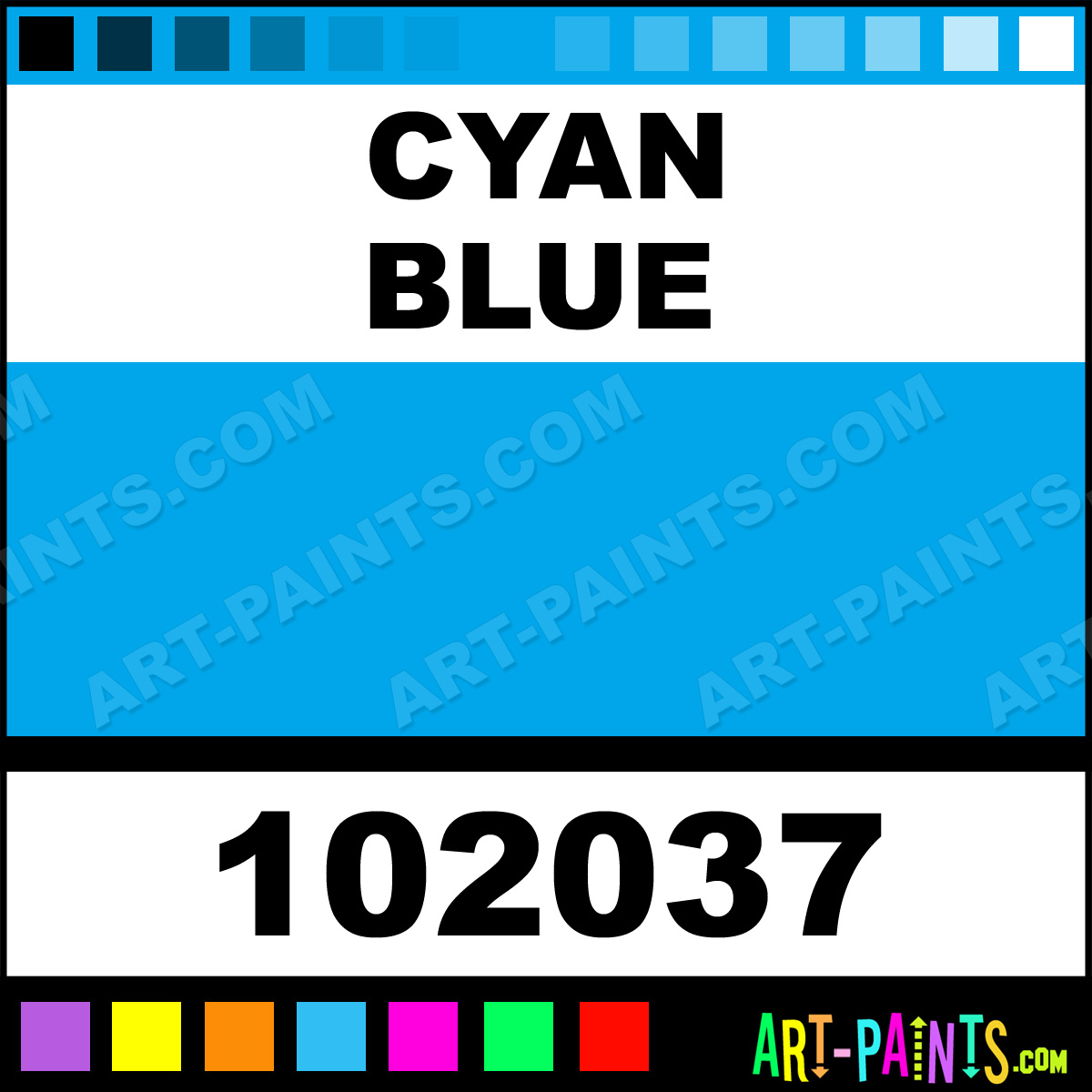 Cyan Blue School Egg Tempera Paints - 102037 - Cyan Blue Paint
