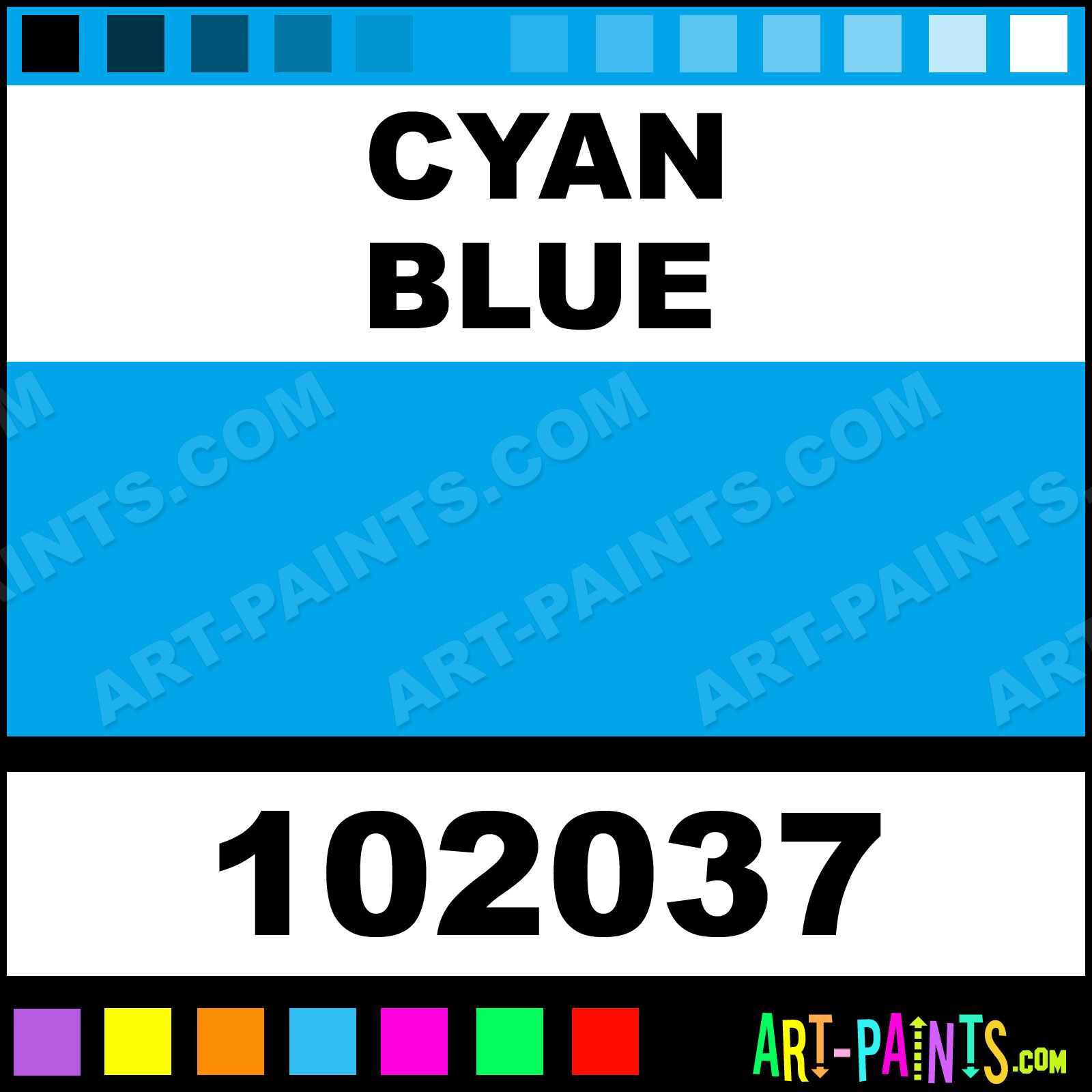Cyan Blue School Egg Tempera Paints - 102037 - Cyan Blue Paint