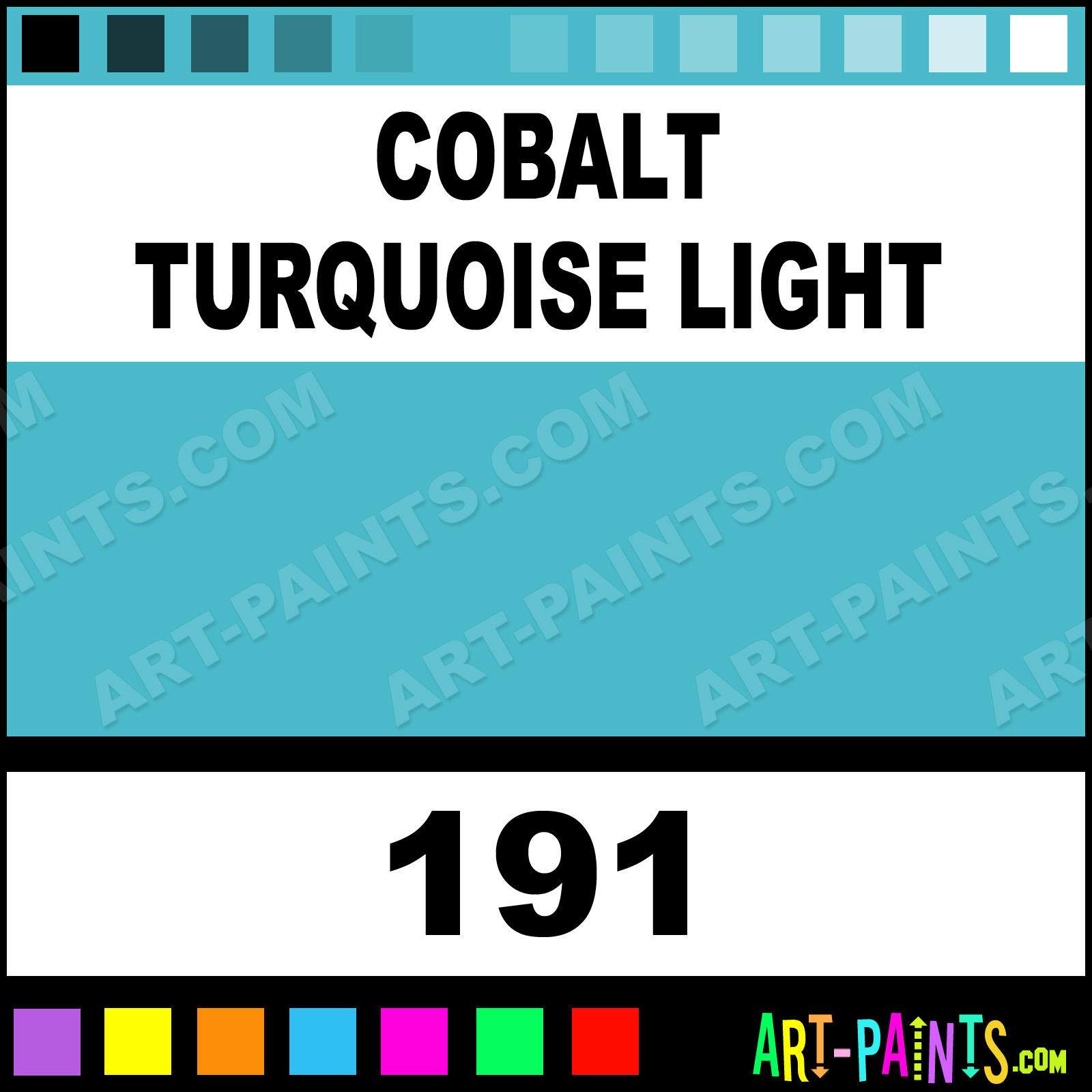 Cobalt Turquoise Light Artists Watercolor Paints - 191 - Cobalt Turquoise  Light Paint, Cobalt Turquoise Light Color, Winsor and Newton Artists Paint,  49BACA 